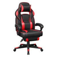 silla de oficina con reposapies ajustable negro  rosso