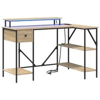 escritorio roble sonoma madera de ingenieria 120 x 79 x 865 cm vidaxl