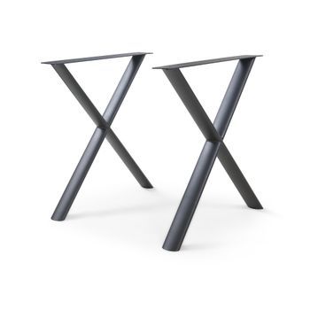 Set De 2 Patas De Mesa Klixjö 72x70 Cm - Negro [en.casa]