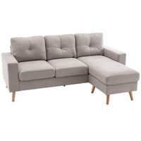 sofa de lino homaire 193 x 136 x 85 cm gris