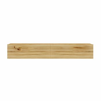 Mueble tv suspendido con 2 puertas marrón claro, l 180 cm