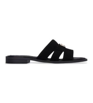 Carmela para mujer. 16306101-NEGRO Sandalias de Piel 163061 negro (36), Plano, Serraje, Ninguno, Casual