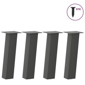 Patas Para Mesa De Centro 4 Unidades Antracita 30 Cm Acero Vidaxl