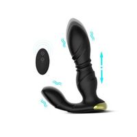 veanxin vibrador retractil con control remoto inalambrico masajeador de prostata color negro