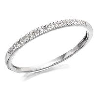 9ct White Gold Diamond Half Eternity Ring - 8pts - D7165-O