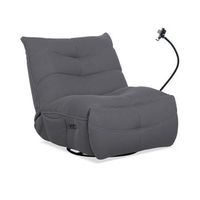 sillon gaming dami con reposapies elevable y brazo articulado en color gris