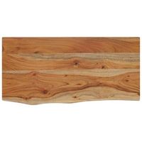 estante pared rectangular madera acacia borde vivo 60x30x38 cm