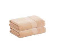 pack 2 toallas beige sabana de algodon donegal 100x150 cm algodon 100 de 500grm2 de calidad con secado extra-rapido y de tendencia para primavera-verano