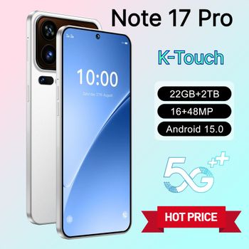Teléfono Inteligente K-Touch 5G para Note 17 Pro, Teléfonos Móviles Inteligentes Android, Pantalla Completa HD de 7.3 Pulgadas, 22G+2TB, Teléfono Celular Económico Desbloqueado, Batería de 7800mAh, 4G