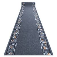 alfombra de pasillo con refuerzo de goma  bombay gris 67cm 67x1150 cm