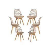 pack 6 sillas mima de polipropileno 824943 cm - trigo