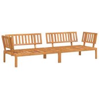 2 uds sofas de esquina de palets de jardin  sofa de exterio madera maciza acacia
