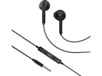 Auriculares de botón - Vieta Pro Cozy 2, Intraurales, Micrófono y control multimedia integrado, Minijack 3.5 mm, Negro