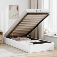 cama individual  cama para adultos  estructura de cama otomana sin colchon blanco 90x190 cm cfw190927