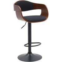 taburete de bar kingston tela nogalnegro 50x48x87 cm clp