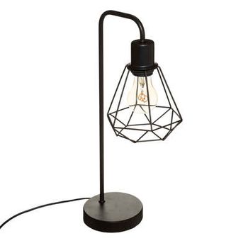 Factory Cuadros Lámpara de Mesa Bonn de Metal Negro 46cm - Diseño Moderno