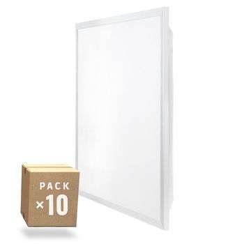 Pack 10 Panel Led 40w 4.400lm 6000ºk 60x60cm Enrejado Ugr19 Flicker Free 40.000h - Blanco Frío