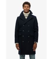 superdry para hombre m5011884a abrigo merchant long marino l casual lana clasico