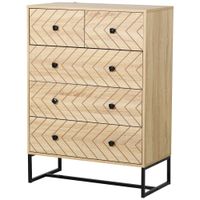 armario auxiliar 80x395x110 cm color de madera natural