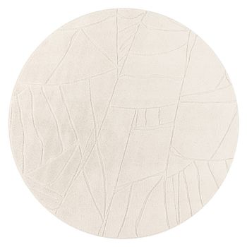 Alfombra moderna Tokko crema 120 cm redondo