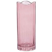 florero de vidrio rosa dorado 30 cm jarron sobremesa moderno decoracion perdiki