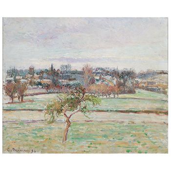 Legendarte - Cuadro Lienzo, Impresión Digital - Vista Desde El Estudio Del Artista En Éragny - Camille Pissarro - Decoración Pared Cm. 60x75