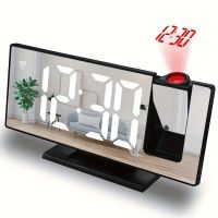 reloj despertador de proyeccion multifuncion reloj luminoso inteligente reloj digital de pantalla grande para dormitorio 180    projec de respaldo y techo