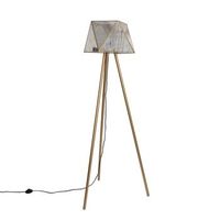 lampara de pie metal cristal mattina iluzzia dorado