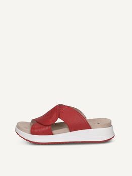 CAPRICE Mule, red, made of Leather without heel, Size 42