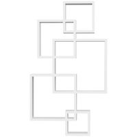 estante flotante de pared con 5 cubos y 9 compartimentos blanco