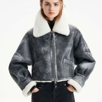 shoreditch ski club ottilie shearling jacket - l