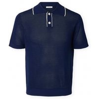 selected polo jesse knit - ocean cavernbirch para hombre