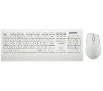 SANDSTROM SDESWLW19 Wireless Keyboard & Mouse Set - White, White