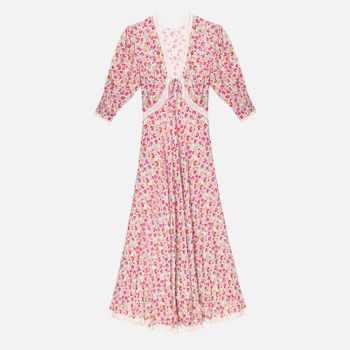 RIXO Amina Floral-Print Crepe Dress - UK 10
