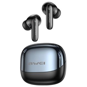 Awei T99 Audífono Inalámbrico Bluetooth 6.0 con diafragma compuesto de 10 mm para reproducción de 22 h, IPX6 a prueba de