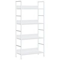 estanteria 4 niveles madera ingenieria blanco 60x276x1245 cm vidaxl