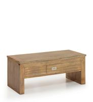 mesa de centro elevable de madera marron anch 110 cm