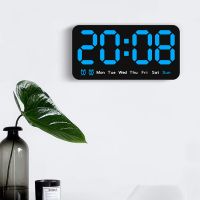reloj de pared digital grande con control por voz reloj de mesa con repeticion dst y fecha de temperatura reloj led montado en la pared con alarma dual de 1224h