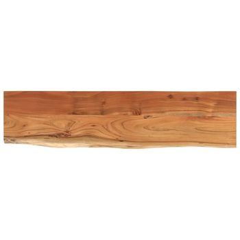 Tablero De Mesa | Tablero Escritorio Rectangular Madera De Acacia Borde Vivo 160x40x3,8 Cm