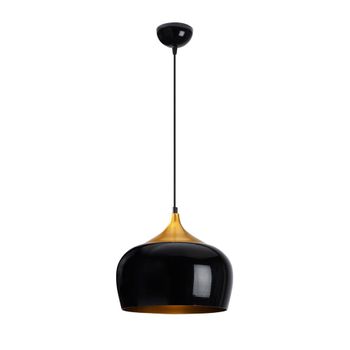Lámpara colgante negro con detalles en oro