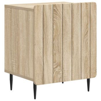 Mesa De Noche - Mueble De Dormitorio - Madera De Ingeniería - Roble Sonoma (43x34.5x52cm)