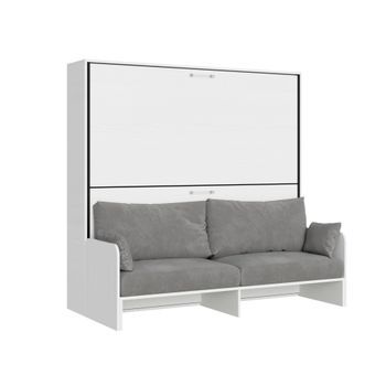 Litera Abatible Horizontal Kando Sofà Con Colchones Fresno Blanco -alessia 20