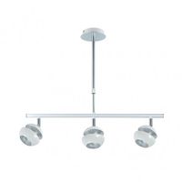 lampara lineal de 3 luces beethoven blanco-plata
