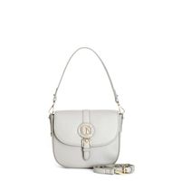 bolso bandolera de piel martillada con solapa con logo de metal sage taglia unica