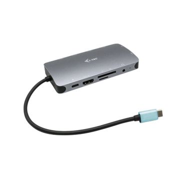 Docking Station USB-C i-tec Metal Travel Nano HDMI/VGA LAN 100W SD Plata
