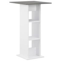 mesa alta de cocina blanco y gris antracita 60x60x110 cm vidaxl