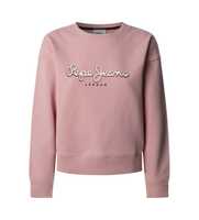 pepe jeans para mujer pl581484 sudadera maddy rosa l casual algodon sostenible