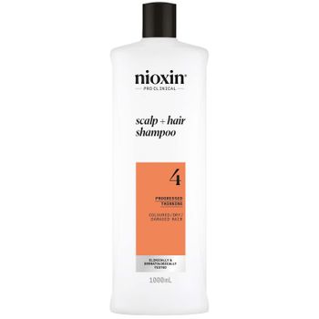 NIOXIN Scalp and Hair Thickening System 4 Shampoo for Coloured Dry and Damaged Hair with Progressed Thinning 1L