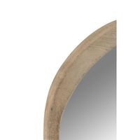 espejo irregular de madera de mango natural 64x3x56 cm