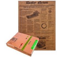 papel alimentario kraft con diseao periodico 270 x 350 mm - caja dispensadora 10000 unidades